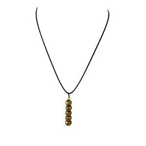 gold bead pendant necklace